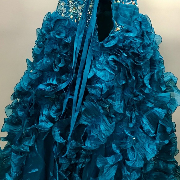 Ball Gown👑Pageant Gown Prom Gown Your Gown Gorgeous color and sequins decals 🌹 - Picture 14 of 16